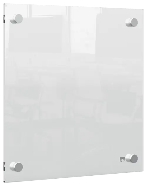 Nobo Mini Tableau Blanc Transparent Effaçable 450x450mm - Tableau Acrylique Bureau Avec Marqueur