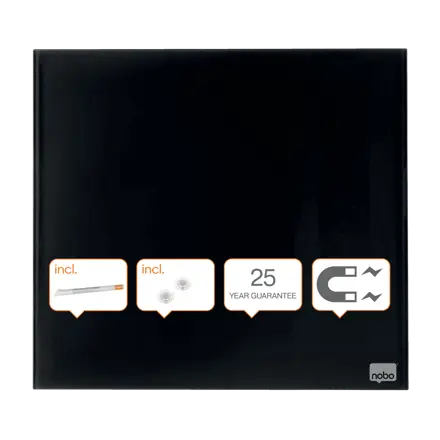Whiteboard glastavle Nobo 450x450 mm (detail pakning)