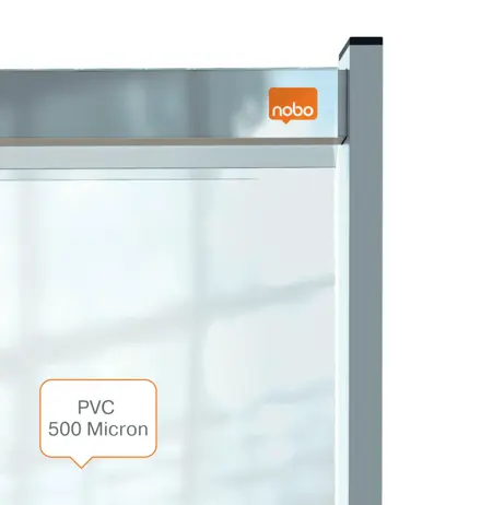 Nobo Premium Plus Stellwand aus durchsichtiger Folie, bodentief, 1480x2060mm