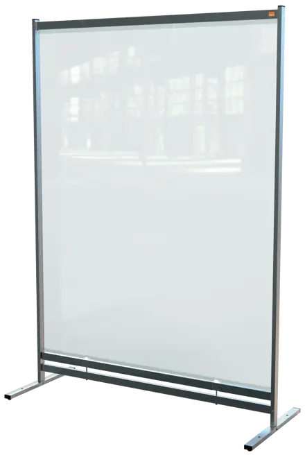 Nobo Premium Plus Stellwand aus durchsichtiger Folie, bodentief, 1480x2060mm
