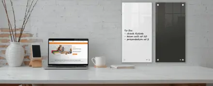 Nobo Schmales Glas Whiteboard 30 x 60 cm