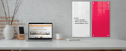 Nobo Schmales Glas Whiteboard 30 x 60 cm