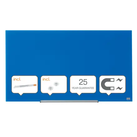 Tablă NOBO Diamond Widescreen 45" magnetică din sticlă, 1000x560mm