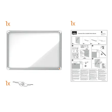 Nobo Premium Plus Outdoor Magnetic Lockable Notice Board 6xA4