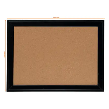Nobo bacheca in sughero con cornice nera in legno