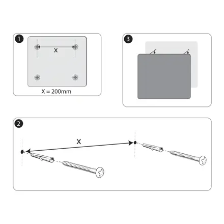 Whiteboard glastavle Nobo 300x300 mm (detail pakning)