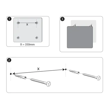 Whiteboard glastavle Nobo 450x450 mm (detail pakning)