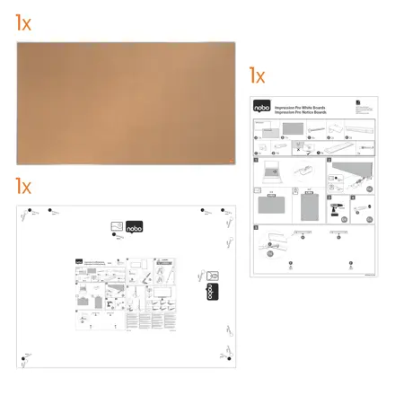 Tableau d'affichage Widescreen en liège Nobo Impression Pro 1220x690 mm