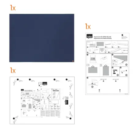 Tableau d'affichage en feutre Nobo Impression Pro 900x600 mm