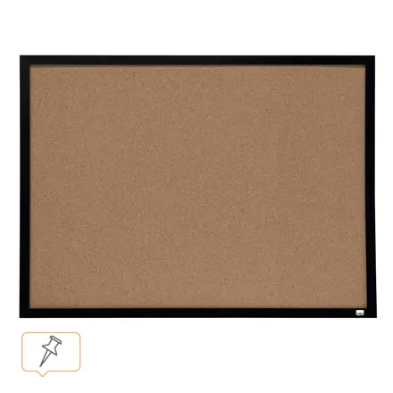 Tableau d'affichage en liège Nobo avec cadre noir