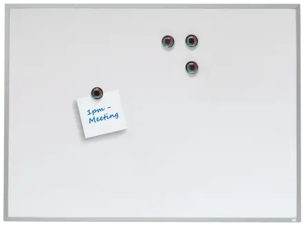 Nobo lille magnetisk whiteboard med aluminiumsramme 585x430mm