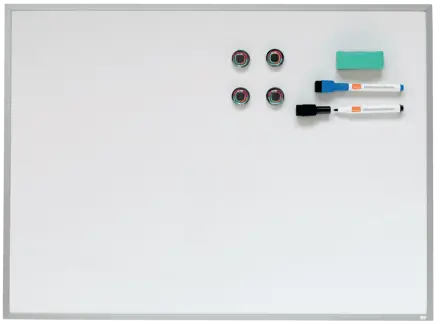 Nobo lille magnetisk whiteboard med aluminiumsramme 585x430mm