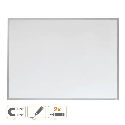 Nobo lille magnetisk whiteboard med aluminiumsramme 585x430mm