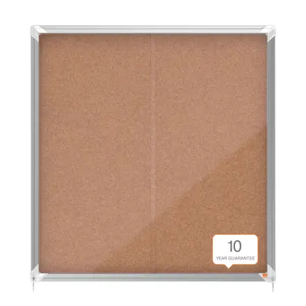 Nobo Premium Plus Schaukasten für den Innenbereich 12 x A4, Kork, Schiebetür