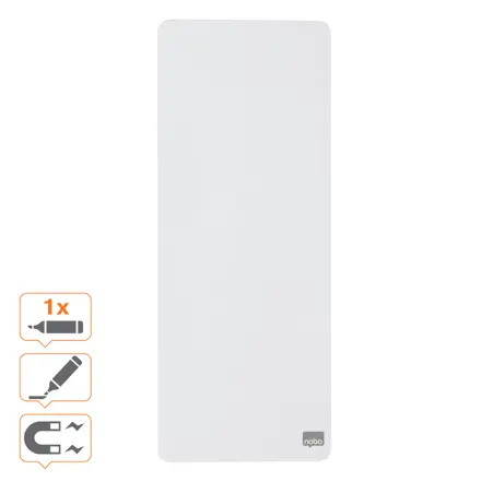 Nobo schmales Whiteboard Stahl 14 x 36 cm