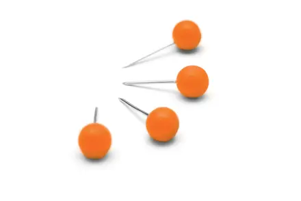 Nobo Pinnwand-Nadeln, 100 Stück, orange