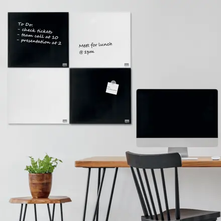 Whiteboard glastavle Nobo 450x450 mm (detail pakning)