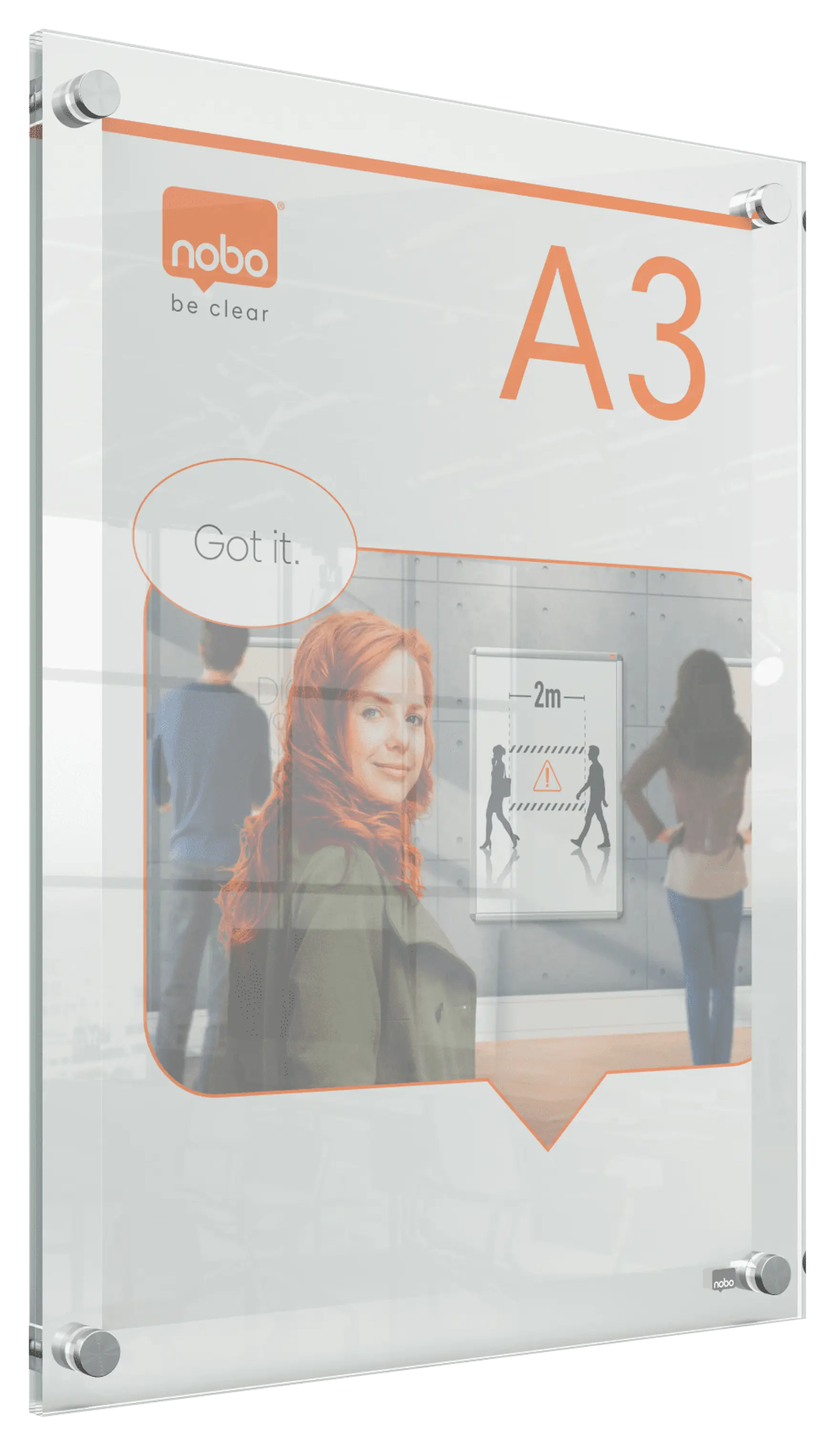 Nobo Premium Plus A3 Clear Acrylic Wall Mounted Poster Frame NOBO