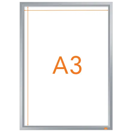 Porte affiche clipasble Nobo Impression Pro A3 avec cadre anodisé