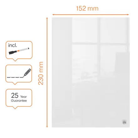 Mini bloc-notes Nobo en verre 230x152mm - Lot de 2