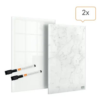 Mini bloc-notes Nobo en verre 230x152mm - Lot de 2