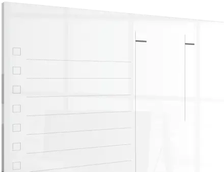 Tableau blanc Planning hebdomadaire en verre Nobo 430x560mm