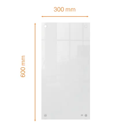 Tableau blanc en verre Nobo petit format 300x600mm