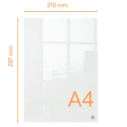 Bloc-notes de bureau A4 en acrylique transparent Nobo
