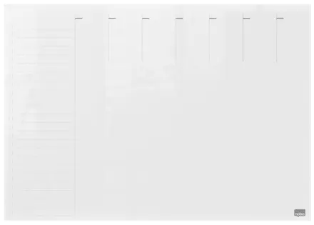 Mini tableau blanc agenda hebdomadaire Nobo A4 de bureau ou mural en acrylique transparent
