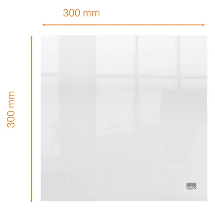 Mini tableau blanc de bureau ou mural Nobo en acrylique transparent 300x300mm