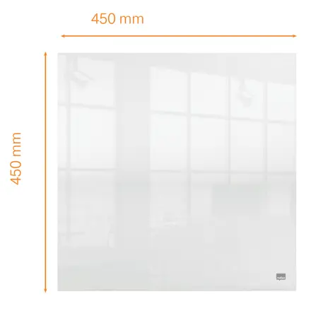 Nobo transparent akryl mini whiteboard til skrivebordet eller vægmonteret 450x450mm