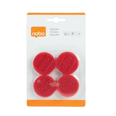 Nobo Magnete, 38 mm, 4 Stück, Blisterverpackung