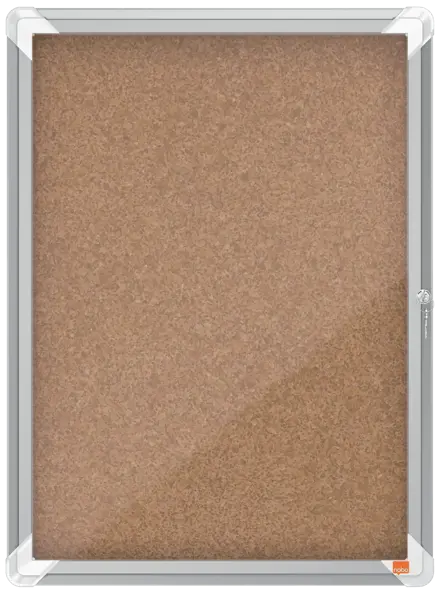 Nobo Premium Plus Schaukasten für den Innenbereich 4 x A4, Kork, Klapptür