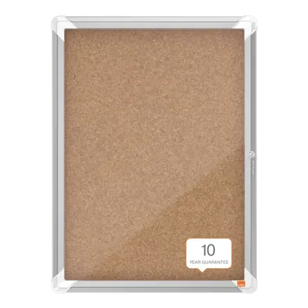 Nobo Premium Plus Schaukasten für den Innenbereich 4 x A4, Kork, Klapptür