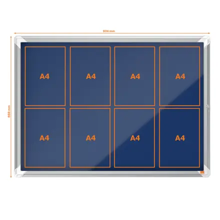 Vitrine d'affichage en feutre Nobo Premium Plus 8xA4