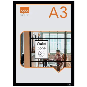 Samolepicí magnetický rám na plakáty Nobo, A3, černý