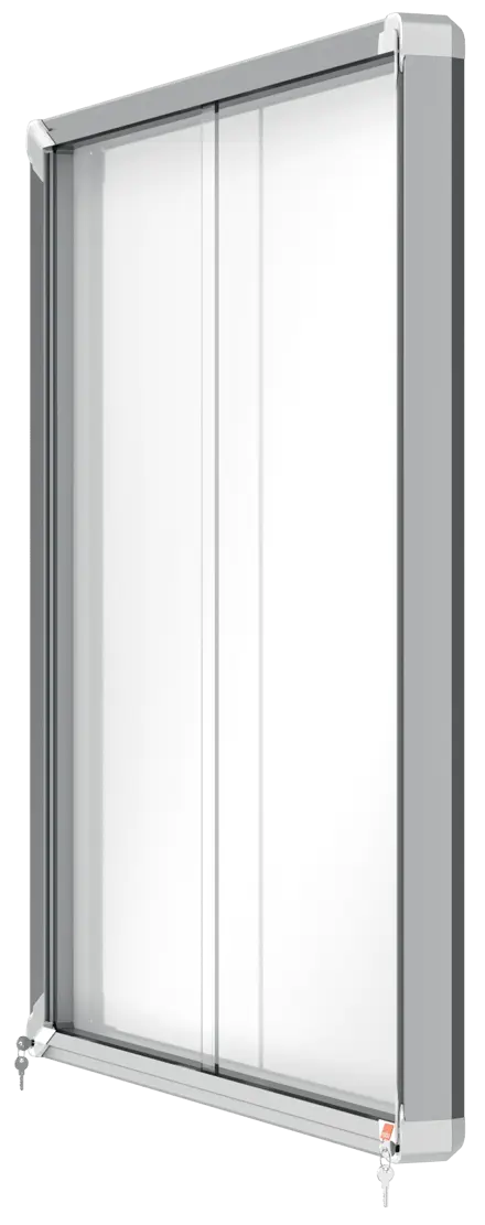Nobo Premium Plus magnetisk låsbart opslagsskab med skydelåge 12xA4