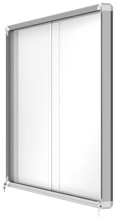 Nobo Premium Plus magnetisk låsbart opslagsskab med skydelåge 18xA4
