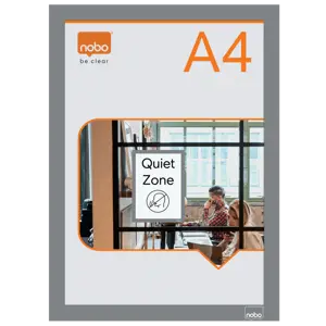 Samolepicí magnetický rám na plakáty Nobo, A4, stříbrný