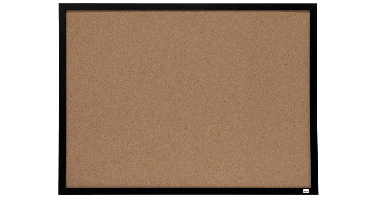 Nobo Small Cork Notice Board with Black Frame 585x430mm NOBO
