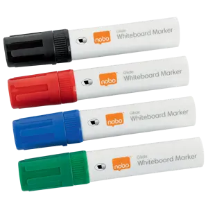 Nobo Glide Whiteboard Pens Large Chisel Tip 4 Pack