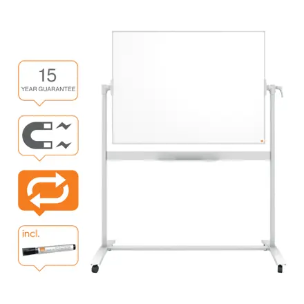 Nobo Whiteboard Mobil Stahl 120 x 90 cm