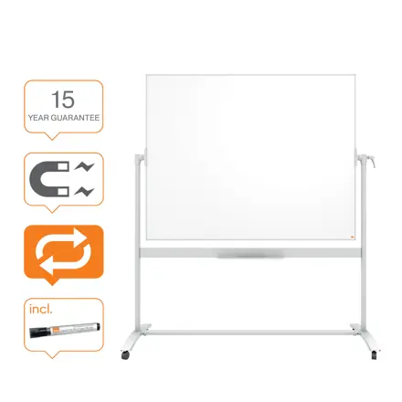 Nobo Whiteboard Mobil Stahl 150 x 120 cm