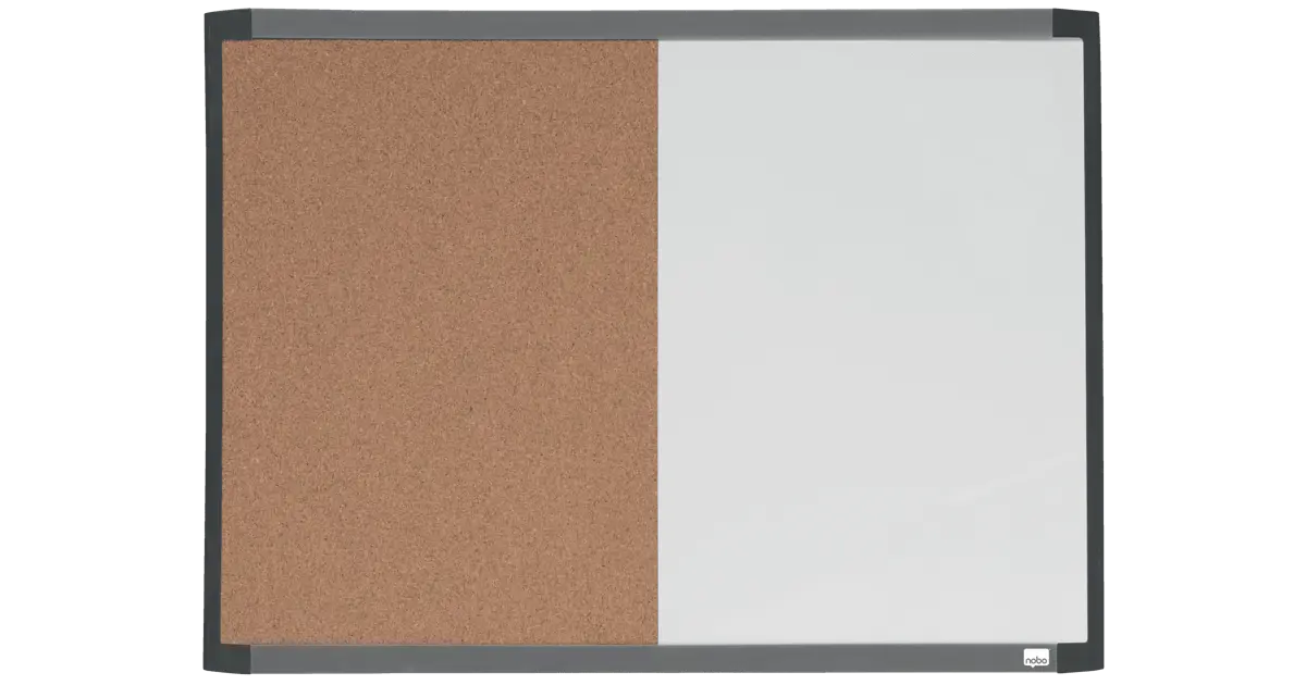 Nobo Small Whiteboard and Cork Notice Board 585x430mm NOBO