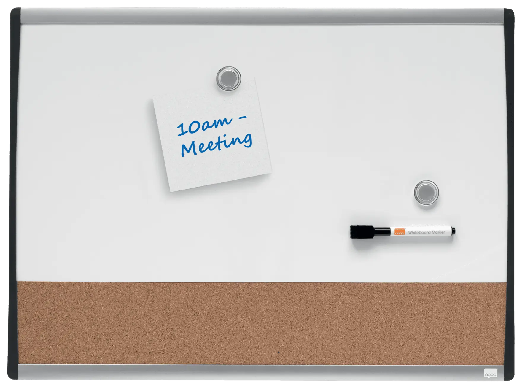 Nobo Small Whiteboard with Cork Notice Board 585x430mm NOBO
