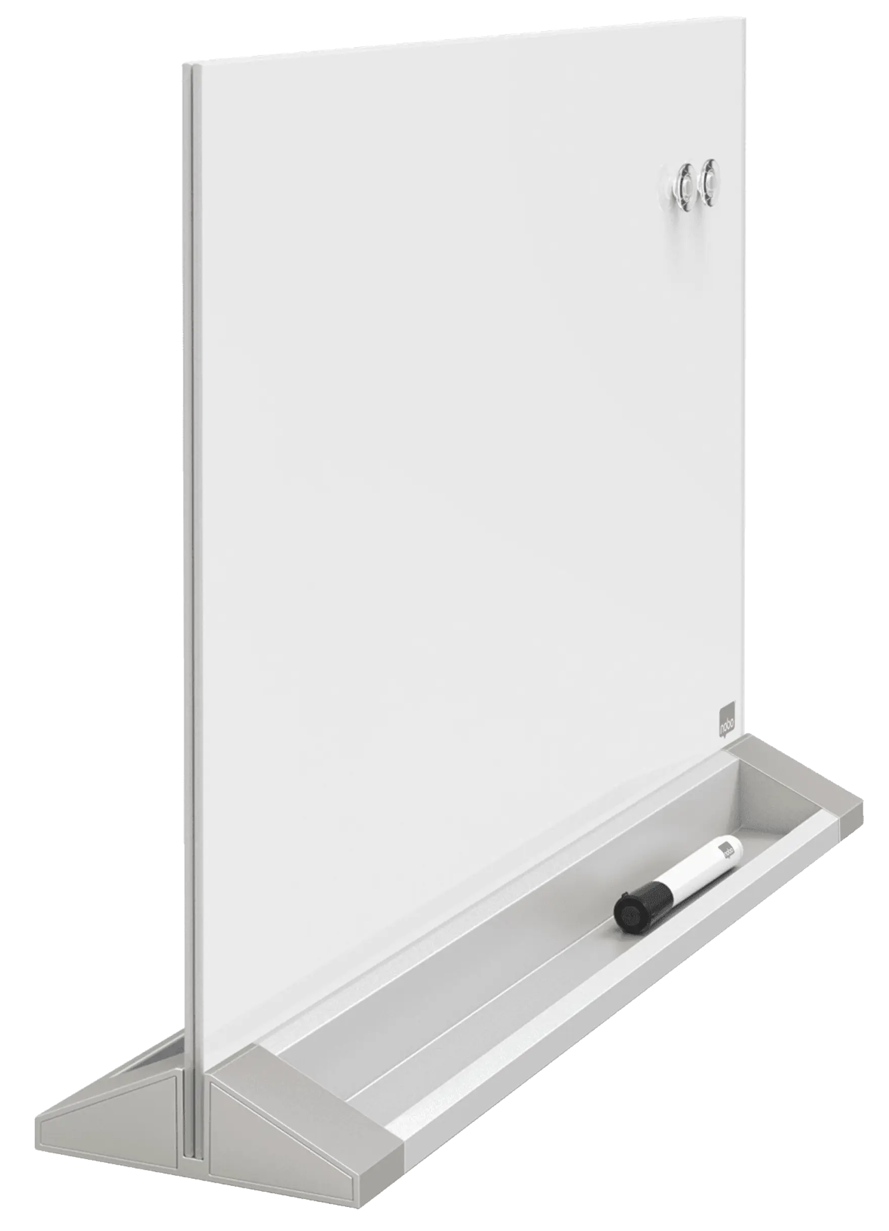 Nobo Freestanding Glass Desktop Whiteboard 600x430mm NOBO