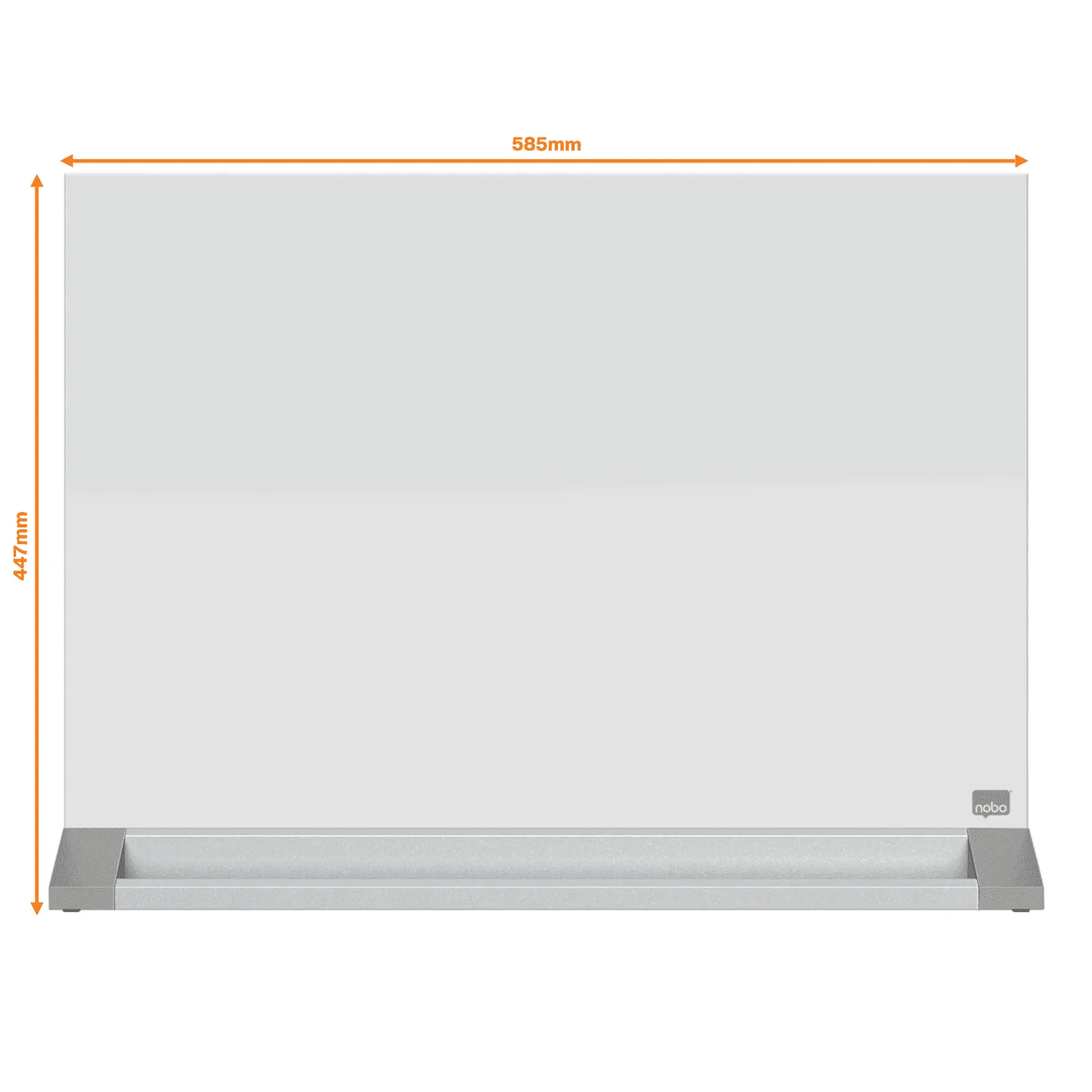 Nobo Freestanding Glass Desktop Whiteboard 600x430mm NOBO