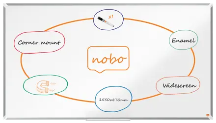 Nobo Premium Plus Whiteboard Emaille Widescreen 70"