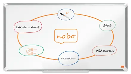 Nobo Premium Plus Whiteboard Stahl Widescreen 40"
