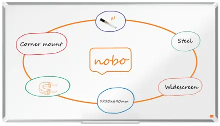 Nobo Premium Plus Whiteboard Stahl Widescreen 55"